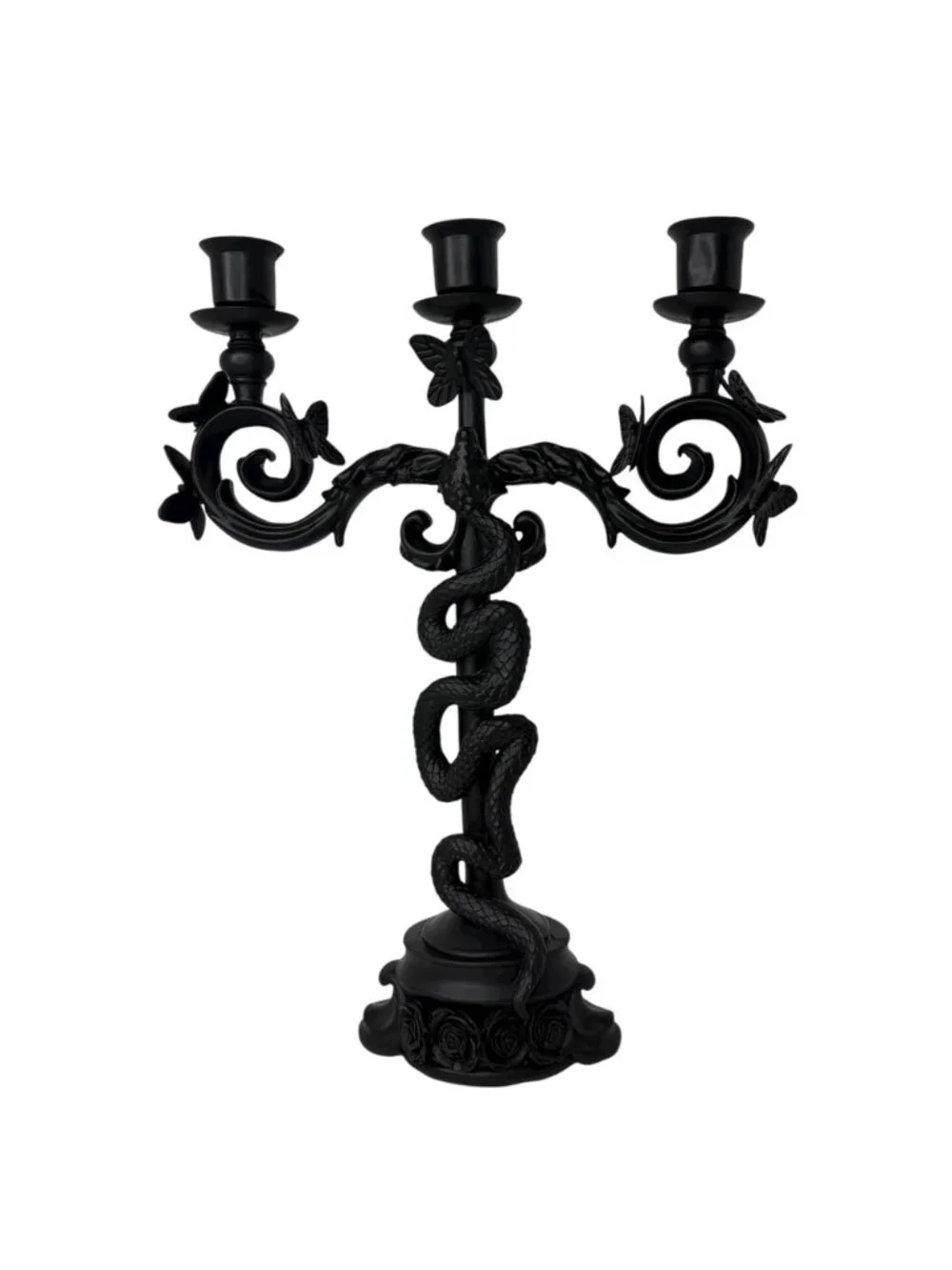 Viral TikTok Martha Stewart Black Snake/Butterfly Halloween Goth Candelabra NWT